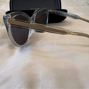 Gucci GG0565S 003 Sunglasses Women's Light Blue/Blue Lenses Fashion Cat Eye 54mm